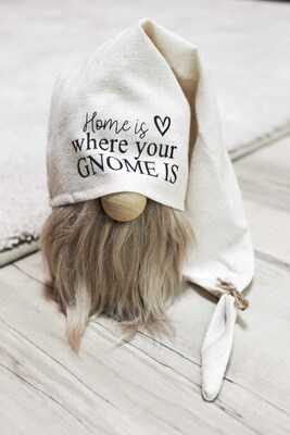 Home is where your gnome is, cotton farmhouse gnome decor - image1
